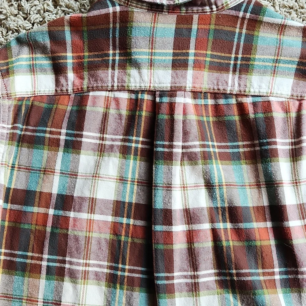 Eddie Bauer mens flannel button down plaid shirt size medium - Picture 9 of 9